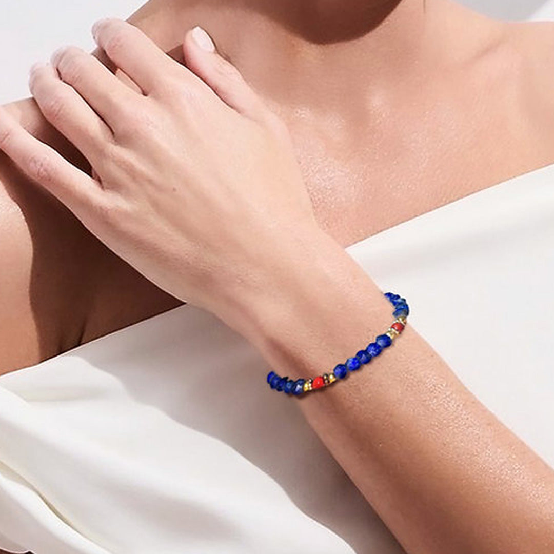 Lapis and coral bracelet