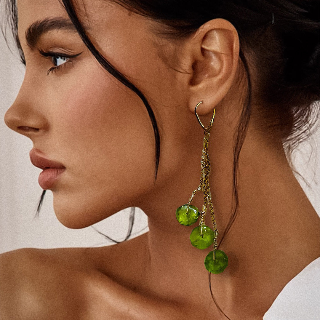 Peridot dangle earrings