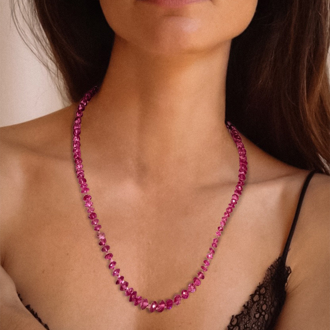 Royal Pink Topaz necklace