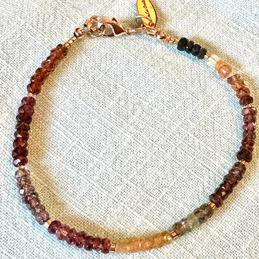 Multi-colored garnet bracelet