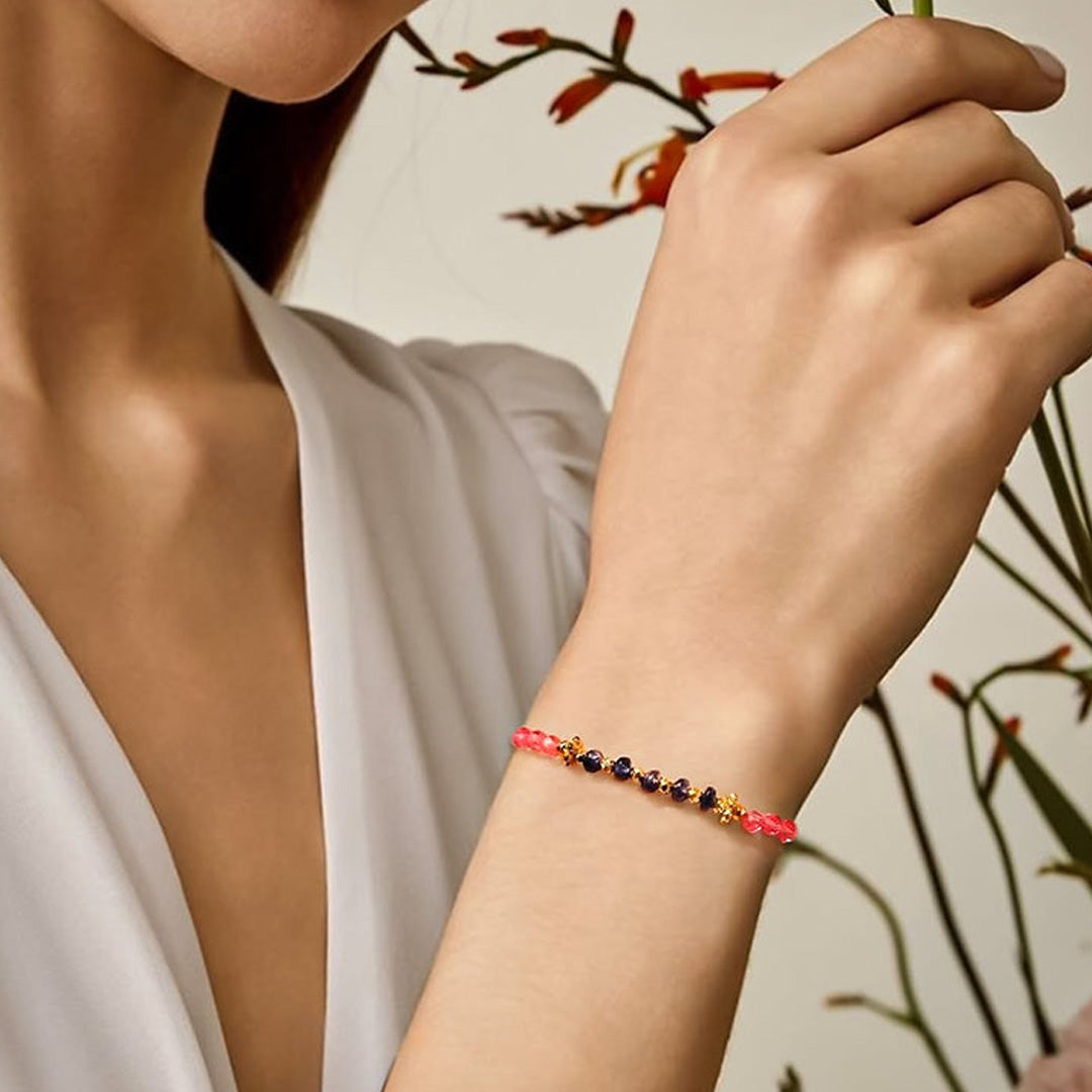 Sapphire bracelet in blue & pink