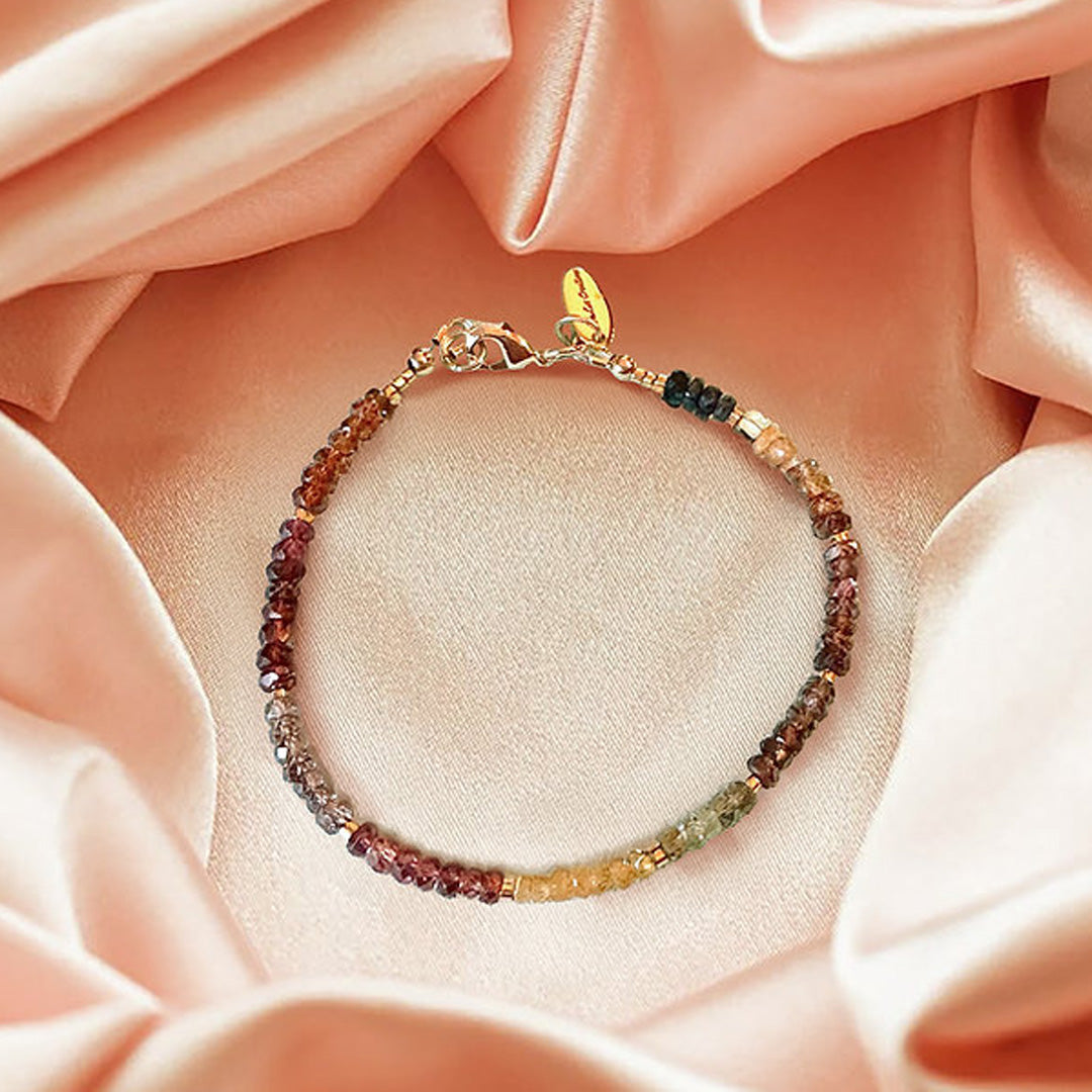 Multi-colored garnet bracelet