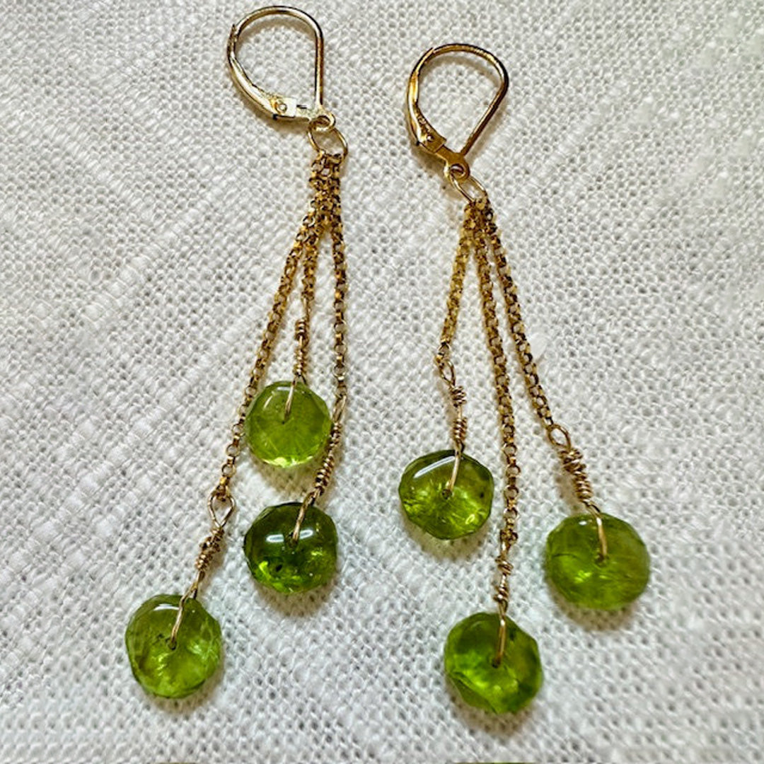 Peridot dangle earrings